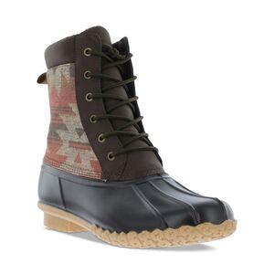 WEATHERPROOF VINTAGE Mens Brown Mixed Media At Heel Adam Ii Toe Duck Boots 8 M